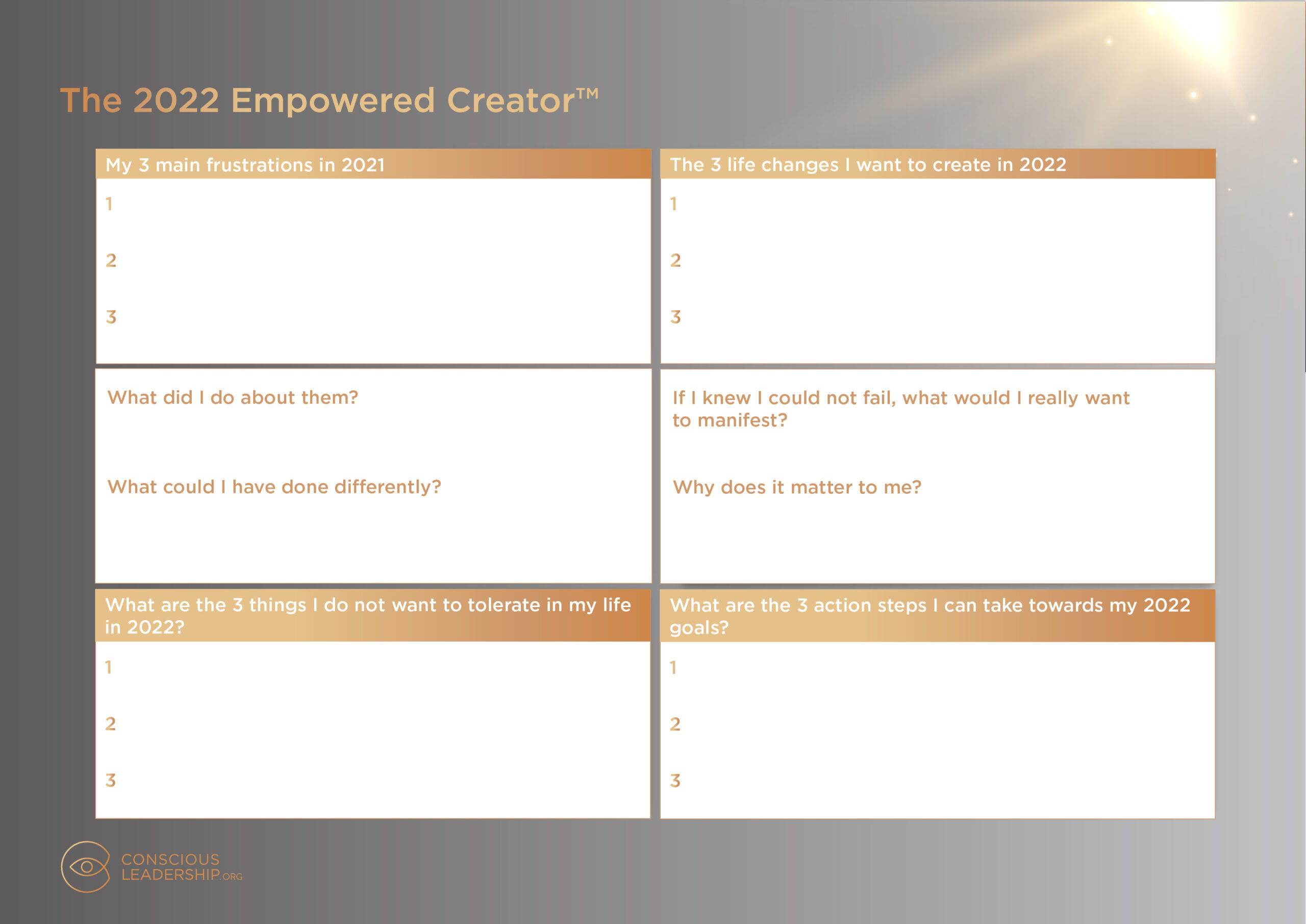 The 7 Whys Worksheet - ConsciousLeadership.Org